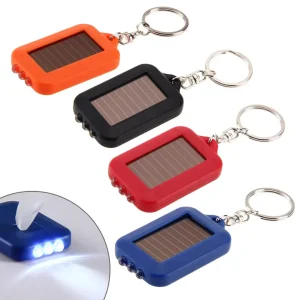 Tragbare LED-Schlüsselanhänger-Solarlampe – Mini-Taschenlampe mit Schlüsselring | Solarbetriebenes Licht für Outdoor, Wandern & Alltag