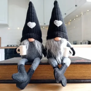 Wichtel Puppen – Gestrickte Plüsch-Dekoration | Für Weihnachten, Küche & Kaffeebar
