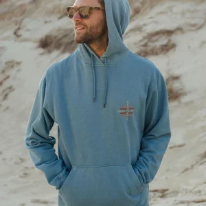 Oar Baumwoll-Hoodie - Provinziales Blau