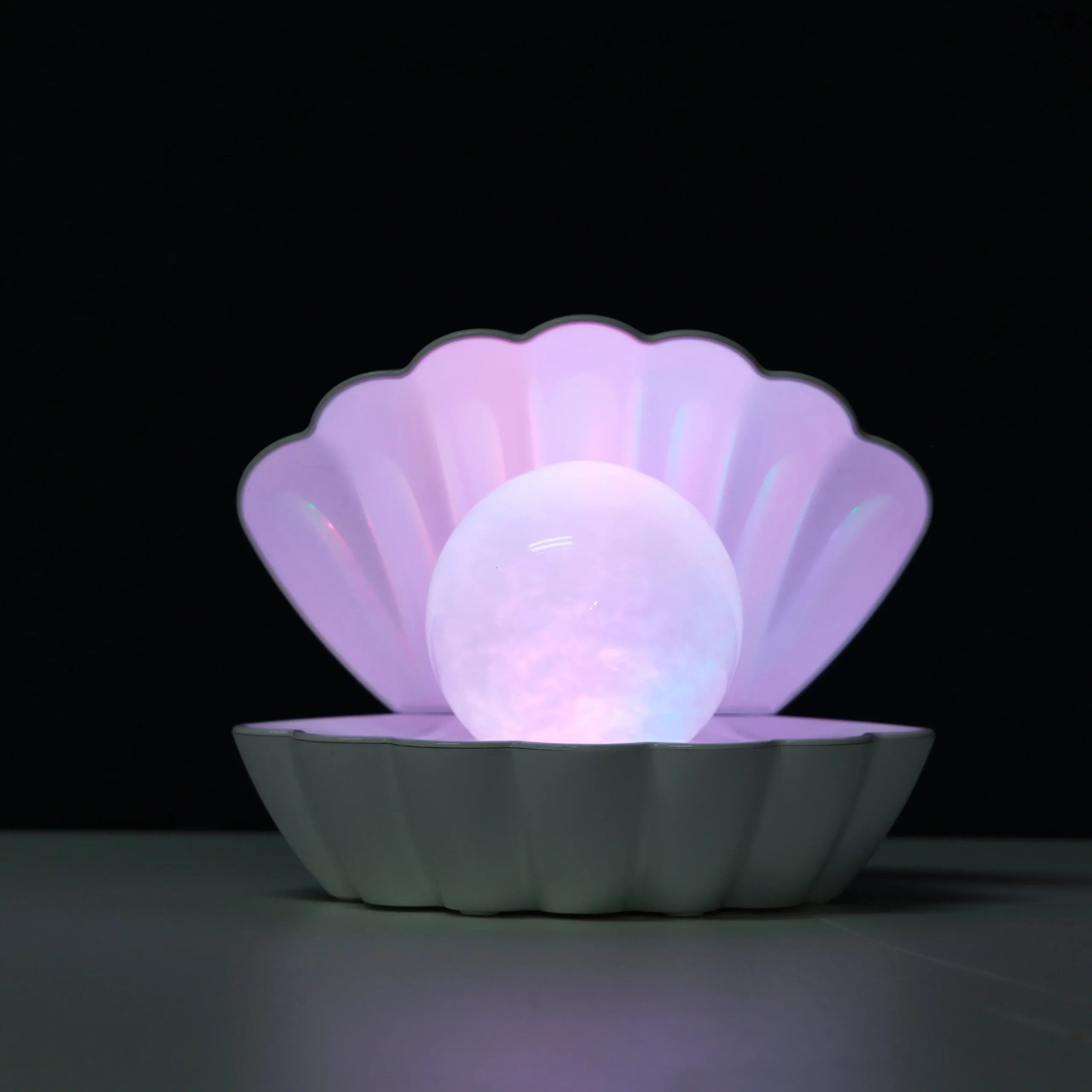 ITOTAL Muschellampe mit Glitzer Nebula – Farbwechselnde LED Stimmungsleuchte – Bild 5