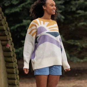 Sunsets Oversized Strickpullover - Marshmallow