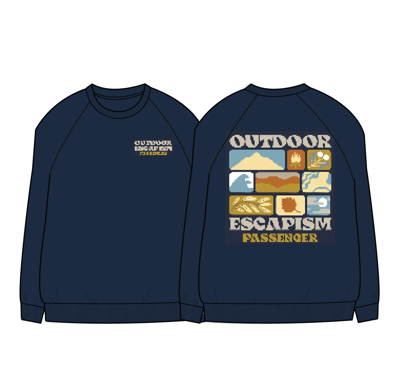 Patch Sweatshirt - Dunkles Navy – Bild 8