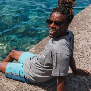 Heritage Natürliches T-Shirt mit entspannter Passform - Dunkelgrau meliert