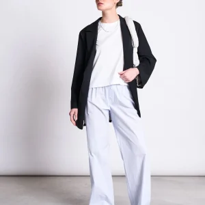 SOBY Leichte Hose aus Baumwolle • Blue White Striped