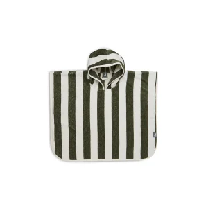 BADEPONCHO STRIPE GREEN