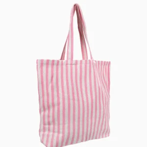 Große Tragetasche • Natur Streifen Hellrosa