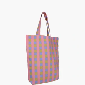 Tragetasche aus Baumwolle • Blau/Grün/Rosa