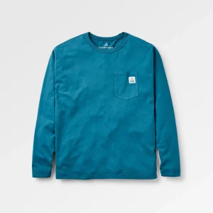 Heritage Natürliches Langarmshirt Entspannte Passform - Tidal Blue