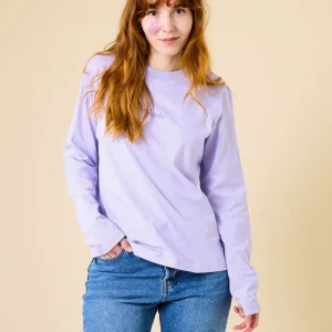 Langarmshirt aus Bio-Baumwolle • Lila