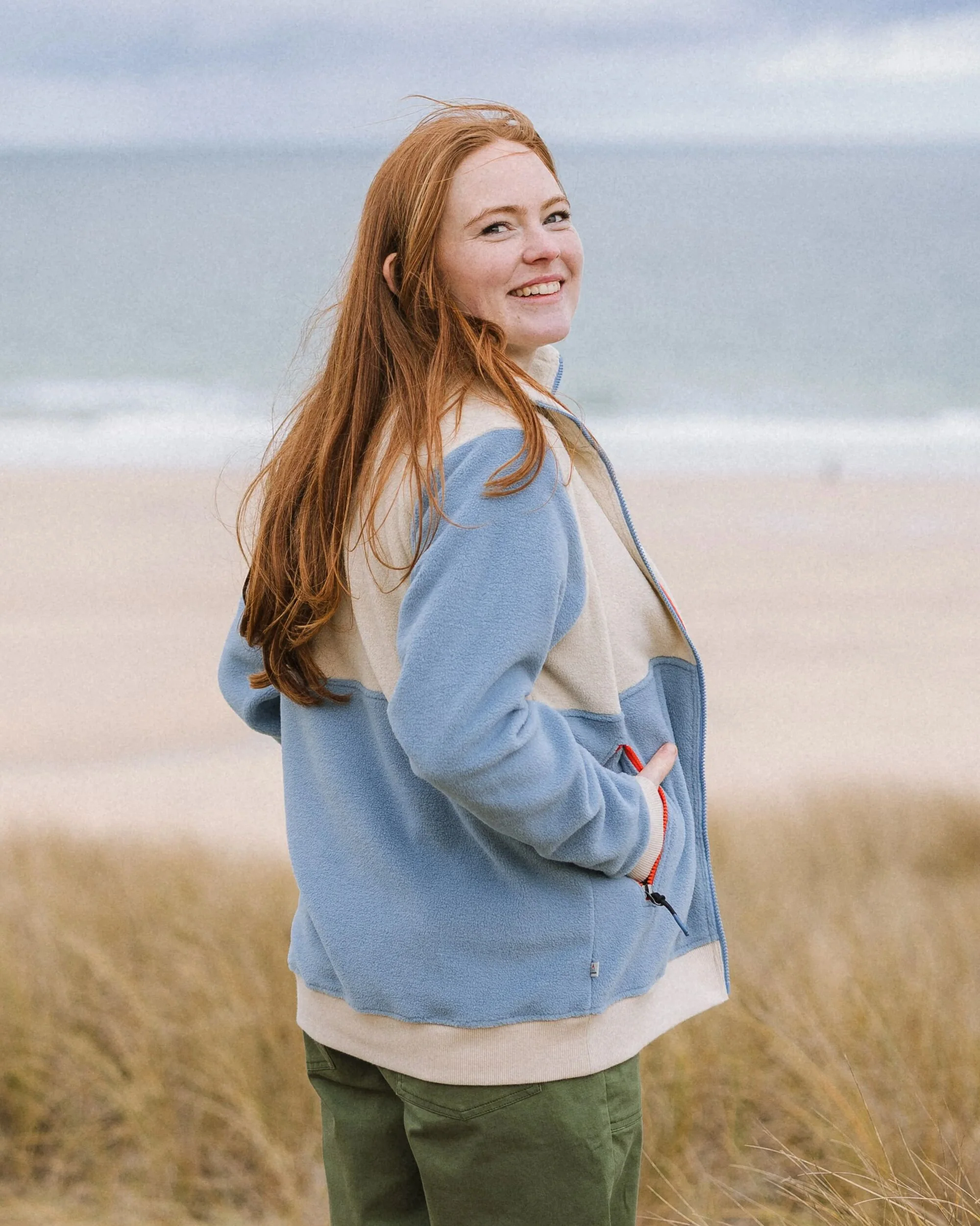 Caspian Polar-Fleece - Verblasstes Denim – Bild 4