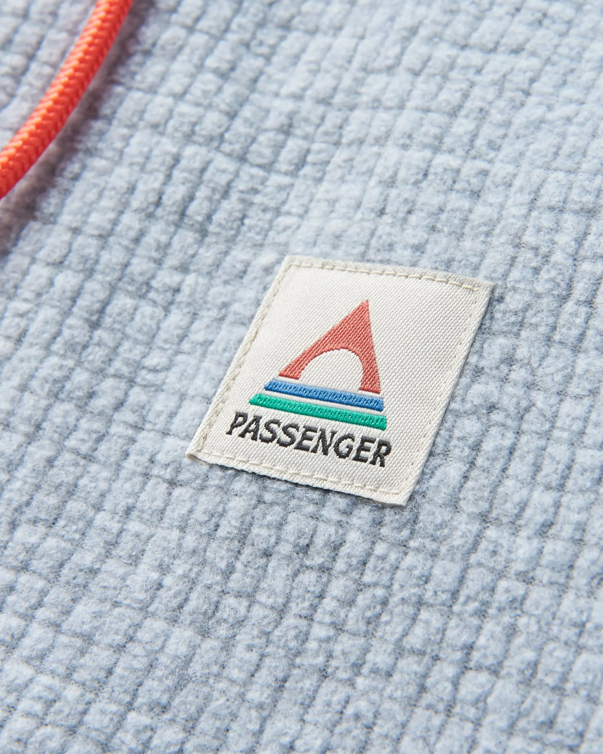 Point Grid Polar Fleece Kapuzenpullover - Graumeliert – Bild 6