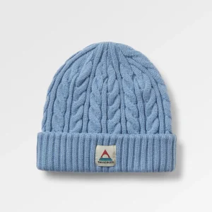 Fireside Kabelstrickmütze - Verblasstes Denim