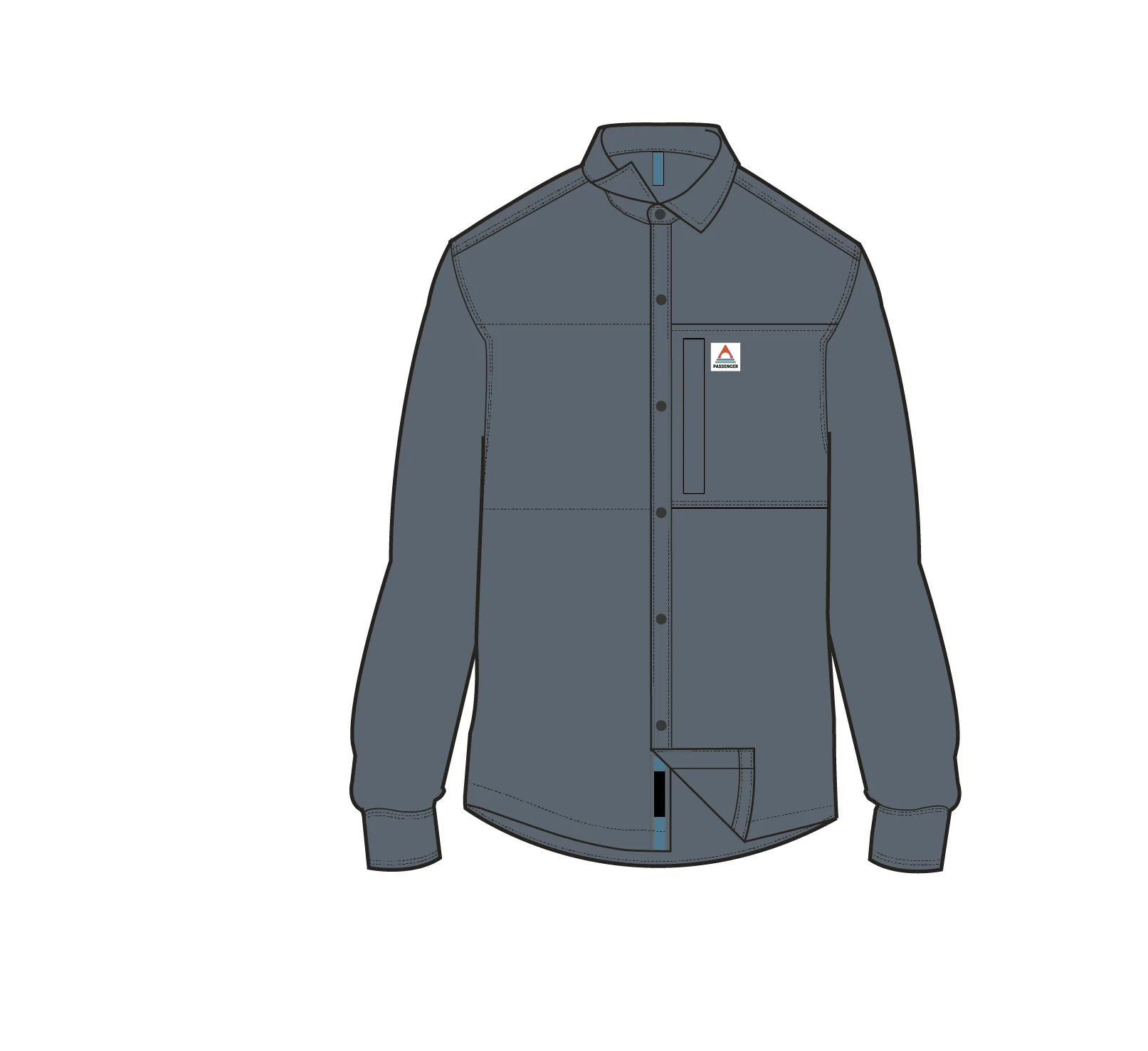Traveller Stretch Shirt - Storm Grey – Bild 8
