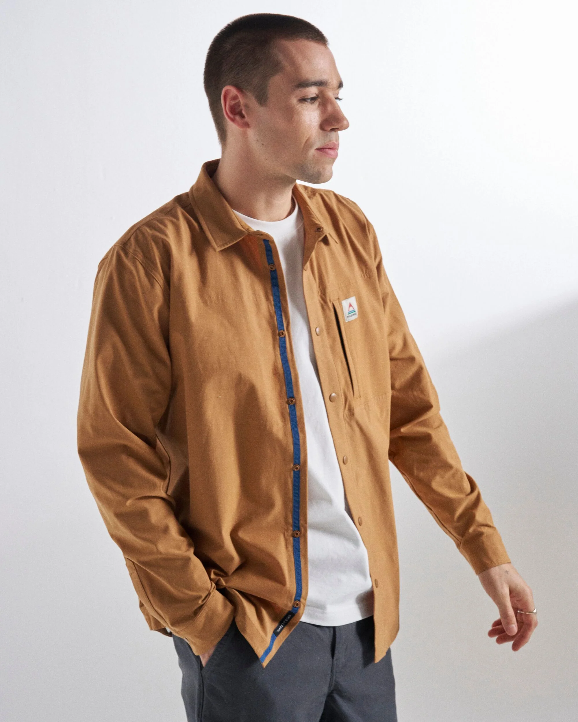 Traveller Stretchhemd - Kokosnuss – Bild 7